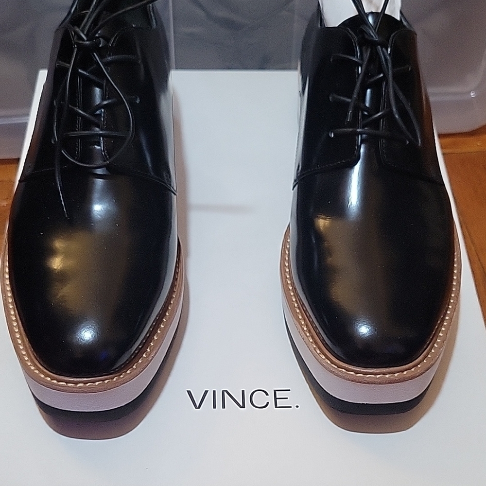 Vince Black Women's platform loafer, size 8